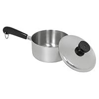Revere Try-Ply Bottom 1-Quart Saucepan with Lid, Stainless Steel