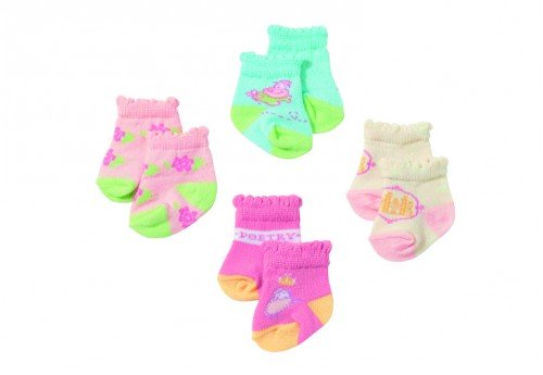 Childrens Toyshop  Toys : Zapf Creation Baby Annabell Socks (2 pairs) (762998) - Light Pink and Dark Pink