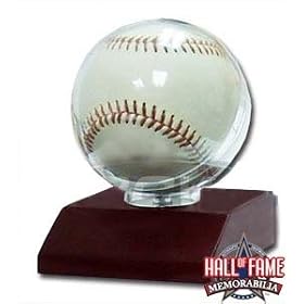 Baseball Holder Display Case with Real Walnut Wood Base 6 Pack Baseball Holder Display Case with Real Walnut Wood Base - 6 Pack