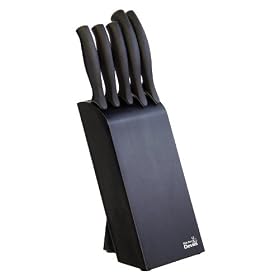 Kitchen Devils 5 piece Black  control Knife block