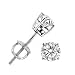 14K White Gold Round Diamond Four-Prong Stud Earrings ( 2.00 cctw, G-H Color, VS2 Clarity )