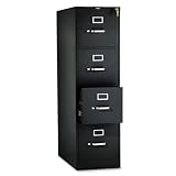 Black HON 310 Series 4 Drawer Letter Vertical Metal Filing File Cabinet