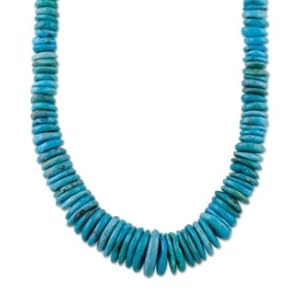 Southwest Spirit Sterling Silver Turquoise Rondelle Necklace