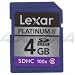 Lexar Platinum II 4 GB 100x SD/SDHC Flash Memory Card LSD4GBBSBNA100