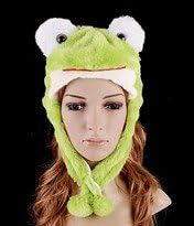 Animal Hat Plush (Green Frog)