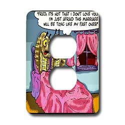 Londons Times Funny Animals Cartoons - Cobra Marriage Another Toxic Relationship - Light Switch Covers - 2 plug outlet cover