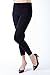 Jacqueline New York, One Size Fits All Quarter Cut Seamless Leggings (Black)