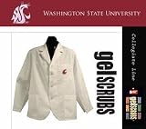 Washington State Cougars Scrub Style Short Consultation Jacket from GelScrubs (Leaf Logo)