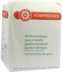 Gauze Compresses 10x10 cm Sterile 8-Fold Pack of 100 by MULLKOMPRESSEN