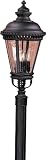 Murray Feiss OL1908BK Castle Post Mount Light