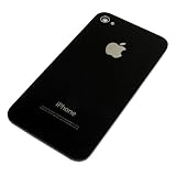 ATT Iphone 4 Back Cover Housing, Black Glass Battery Door, Replacement Back ....