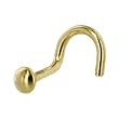 Solid 14KT Yellow Gold DOME Nose Ring