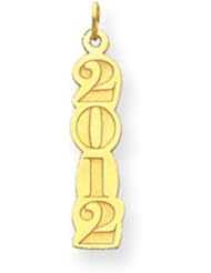 14k Gold Vertical 2012 Charm
