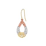 10k Gold Fancy Filigree Earrings - JewelryWeb