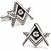 Masonic Cufflinks Silver Finish