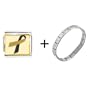 Black And Gold Italian Charm