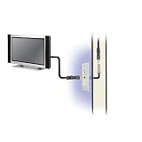 HDMI Single Port Wall Plate With Short Cable, White