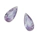 Cubic Zirconia Flat Briolette 6 x 12mm Beads - Alexandrite (x2)