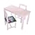 White Handmade Wooden Children's Table & 2 Chairs with seats handpainted with jungle animals