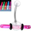 Clear Acrylic GLOW STICK Belly Ring Light Stick Starter Pack