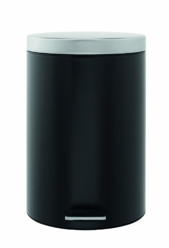 BRABANTIA 333408 Treteimer 20 L matt steel mit Deckel matt black Preisvergleich