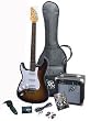RST 3TS LH Left Handed Electric Guitar Package with Full Size Electric Guitar, Amp, Carry Bag, and Instructional DVD