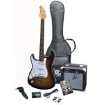 RST 3TS LH Left Handed Electric Guitar Package with Full Size Electric Guitar, Amp, Carry Bag, and Instructional DVD $119.95