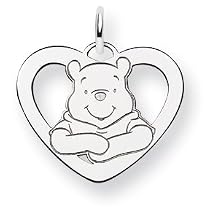 Sterling Silver Disney Winnie the Pooh Heart Charm