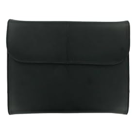 Portfolio Leather Case for MSI Wind U100 10-Inch Netbook (MSI Wind U100 Laptop NOT included)