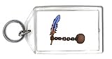 Review SHOPZEUS  / Keychain with bird, shackle, chain, ball, feather