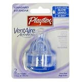 Playtex Ventaire Advanced Nipple Stage- Slow Flow-0-3 Mos, 2 Ea