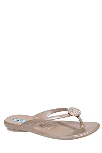 Oka b. Women's Lucky Crystal Flip Flop Sandals