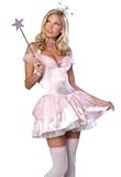 Womens Licensed Costume Wizard of Oz Good Witch of the North Glinda Sexy Pink Party Dress Outfit