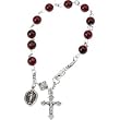 Sterling Silver Garnet Rosary Bracelet