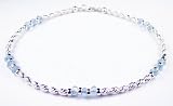 Aquamarine Sterling Silver Gemstone Ankle Bracelets: Handmade Jewelry with Adjustable 1 Inch Extension