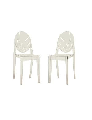 Baxton Studio Set of 2 Vanda Clear Acrylic Side Chair