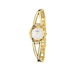 Chronostar - R3753500917 - Montre Femme - Ligne Forever - Quartz Analogique - Cadran Blanc - Pierres Synth�tiques Blanches - Bracelet Acier dor�