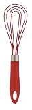 Cuisipro Silicone  8 Inch Flat Whisk, Red