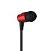Francois et Mimi In-Ear 3.5mm Aux Hi-Fidelity Flat Cable Non-Tangle Headphones Earbuds IP610 Red