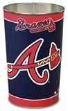 Atlanta Braves MLB 15 Inches Metal Trash Can/Waste Basket