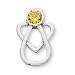 The Perfect Sterling Silver With Me Always November Birthstone Angel Pin - 15.5X10MM