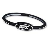Hologram Energy Technology - Silicone Oval Wristband - Black with White 7-inch