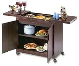 White Knight HL6232DB Hostess Trolley Metal - Mahogany Effect