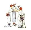 Norman Rockwell ~ Postcard ~ Baseball ~ Choosin Up(Size 8"x10")