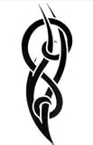 Totem Black Abstract Tattoo Stickers Temporary Tattoos Fake Tattoos 3pcs/lot 12cm X 6cm
