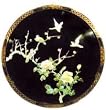 Mother of Pearl Oriental Wall Hanging - Chinese Black Lacquer, 30"D