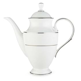 Lenox Apropos Platinum-Banded Bone China Coffeepot by Lenox