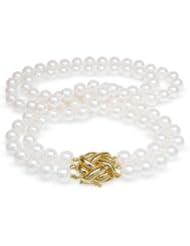 9.5x10mm A Quality Double Strand Japanese Akoya saltwater cultured pearl necklace 17" and 18"