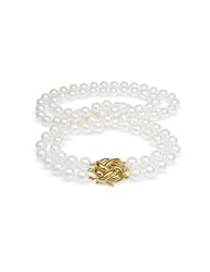 5.5x6mm A Quality Double Strand Japanese Akoya saltwater cultured pearl necklace 16" and 17"