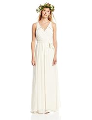 Floor Length Goddess Wrap Belted  Dress